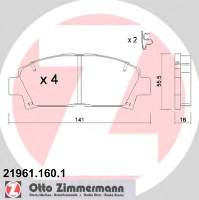 Комплект тормозных колодок, дисковый тормоз ZIMMERMANN купить