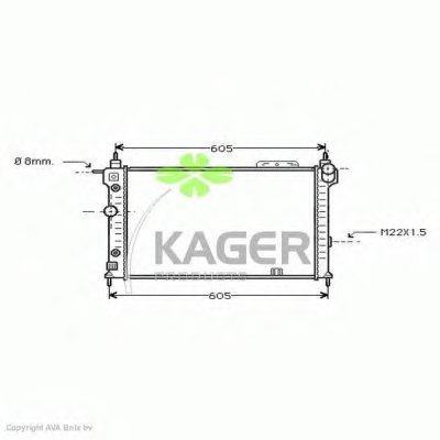 Радиатор, охлаждение двигателя KAGER купить