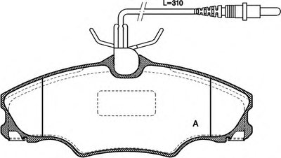 Комплект тормозных колодок, дисковый тормоз ADVANCE OPEN PARTS купить