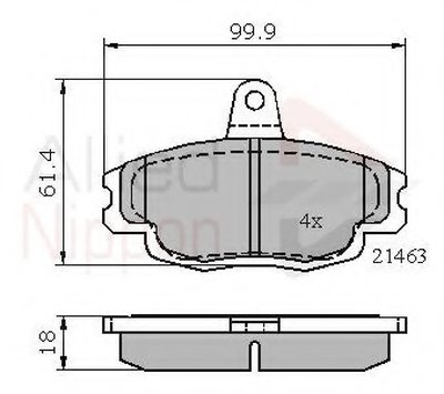 Комплект тормозных колодок, дисковый тормоз ANL Braking COMLINE купить