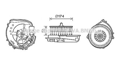 Электродвигатель, вентиляция салона AVA QUALITY COOLING купить