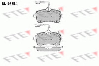 Комплект тормозных колодок, дисковый тормоз FTE купить