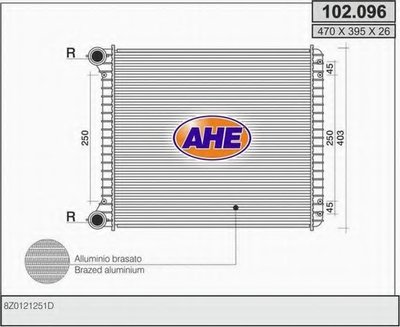 Радиатор, охлаждение двигателя AHE купить