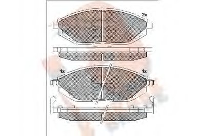 Комплект тормозных колодок, дисковый тормоз R BRAKE купить