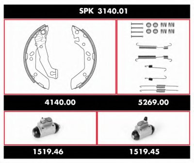 Комплект тормозов, барабанный тормозной механизм Super Precision Kit REMSA купить