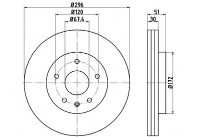 Тормозной диск перед. Insignia A/Malibu 08- 1.4-2.4 (PRO)