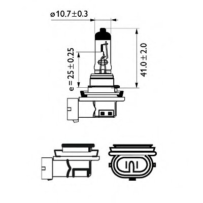 Лампа накаливания H11 12V 55W  PGJ19-2 LongerLife Ecovision 1шт blister (пр-во Philips)