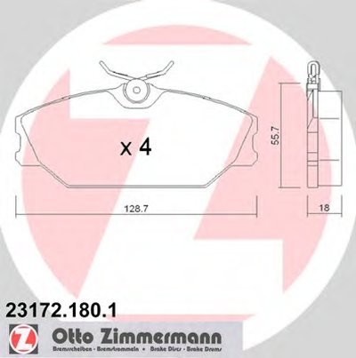 Комплект тормозных колодок, дисковый тормоз ZIMMERMANN купить