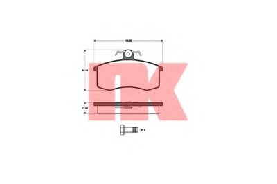 Комплект тормозных колодок, дисковый тормоз NK купить