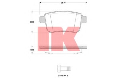 Гальмівні колодки дискові зад. Renault Kangoo II 08-
