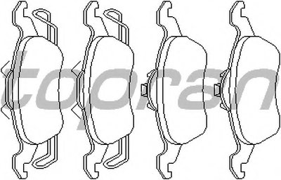 Комплект тормозных колодок, дисковый тормоз TOPRAN купить