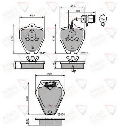 Комплект тормозных колодок, дисковый тормоз ANL Braking COMLINE купить