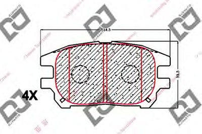 Комплект тормозных колодок, дисковый тормоз DJ PARTS купить