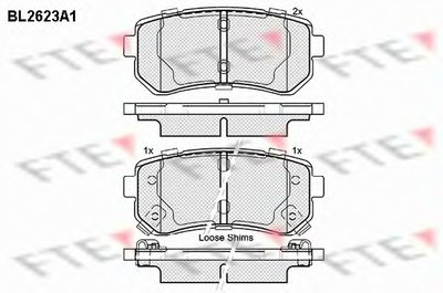 Комплект тормозных колодок, дисковый тормоз FTE купить