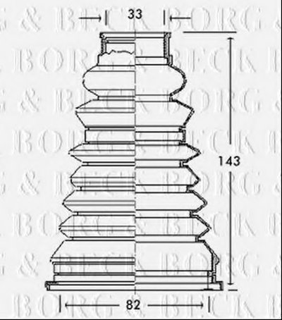 Пыльник, приводной вал BORG & BECK купить