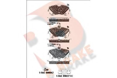 Комплект тормозных колодок, дисковый тормоз R BRAKE купить