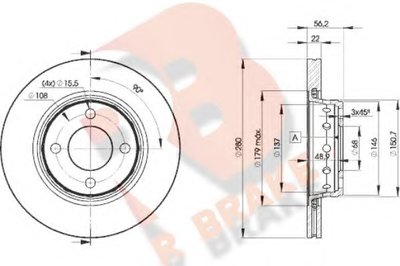 Тормозной диск R BRAKE купить