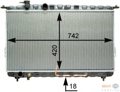Радиатор, охлаждение двигателя BEHR HELLA SERVICE HELLA купить