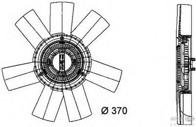Вентилятор, охлаждение двигателя BEHR HELLA SERVICE HELLA купить