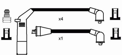 Комплект проводов зажигания NGK купить