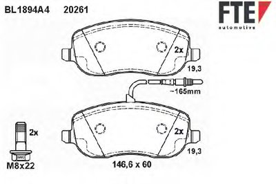 Колодки тормозные передние Fiat Scudo/Peugeot Expert 02-06