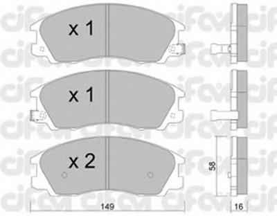 Комплект тормозных колодок, дисковый тормоз CIFAM купить