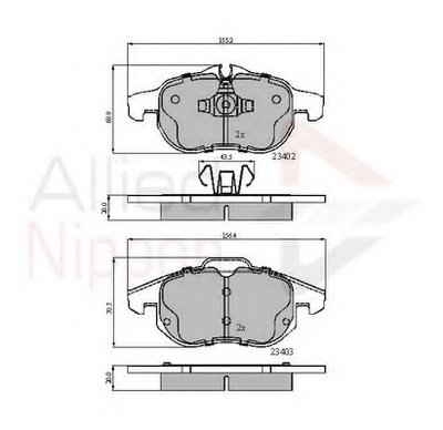 Комплект тормозных колодок, дисковый тормоз ANL Braking COMLINE купить