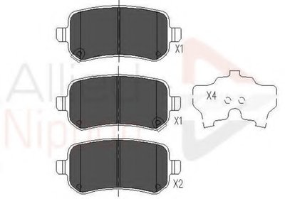 Комплект тормозных колодок, дисковый тормоз ANL Braking COMLINE купить