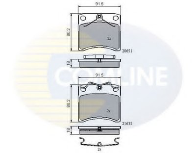 Комплект тормозных колодок, дисковый тормоз Comline COMLINE купить