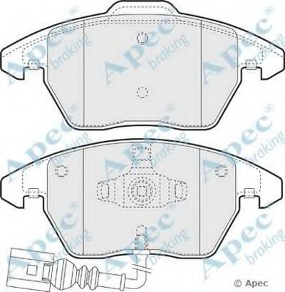 Комплект тормозных колодок, дисковый тормоз APEC braking купить