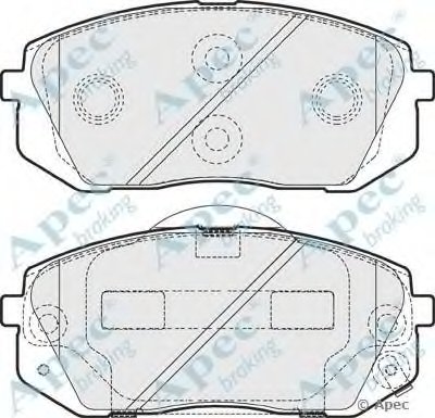 Комплект тормозных колодок, дисковый тормоз APEC braking купить