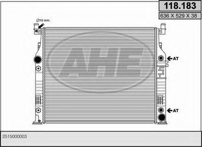 Радиатор, охлаждение двигателя AHE купить