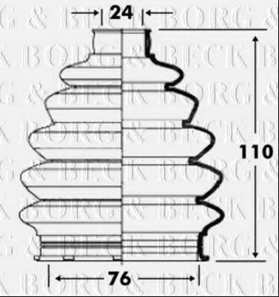 Пыльник, приводной вал BORG & BECK купить