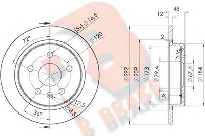 Тормозной диск R BRAKE купить