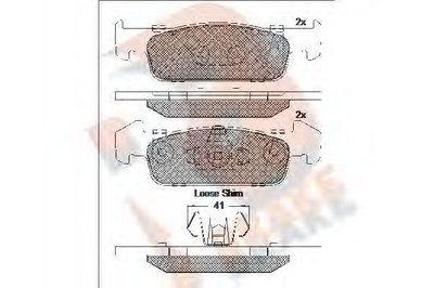 Комплект тормозных колодок, дисковый тормоз R BRAKE купить