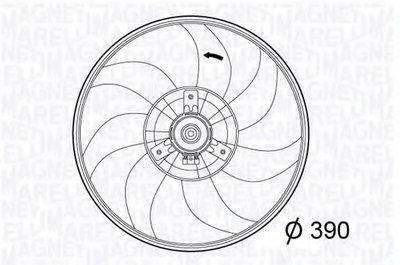 Вентилятор, охлаждение двигателя MAGNETI MARELLI купить