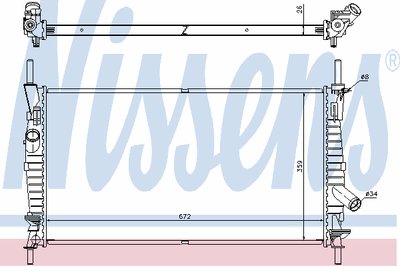 Радиатор, охлаждение двигателя NISSENS купить