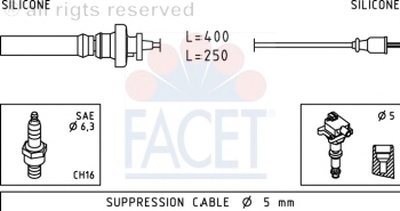 Комплект проводов зажигания FACET купить