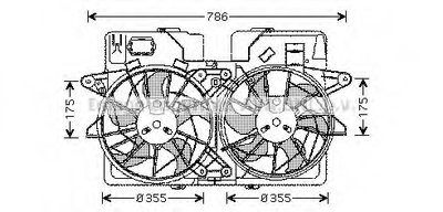 Вентилятор, охлаждение двигателя AVA QUALITY COOLING купить