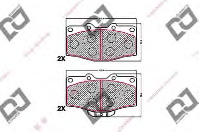 Комплект тормозных колодок, дисковый тормоз DJ PARTS купить