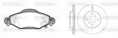 Комплект тормозов, дисковый тормозной механизм WOKING купить