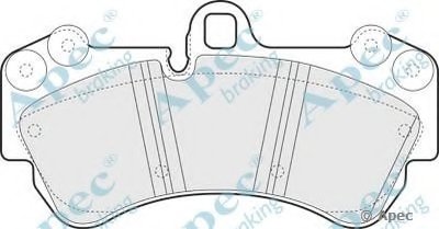 Комплект тормозных колодок, дисковый тормоз APEC braking купить