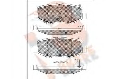 Комплект тормозных колодок, дисковый тормоз R BRAKE купить