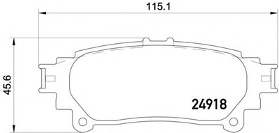 Тормозные колодки зад. Lexus RX 08-15/Toyota Prius 09- (akeb