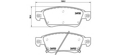 Комплект тормозных колодок, дисковый тормоз BREMBO купить