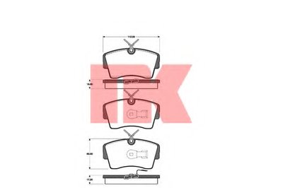 Комплект тормозных колодок, дисковый тормоз NK купить