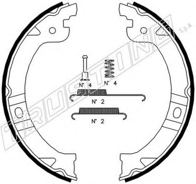 Комплект тормозных колодок, стояночная тормозная система TRUSTING купить