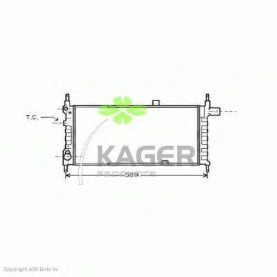 Радиатор, охлаждение двигателя KAGER купить