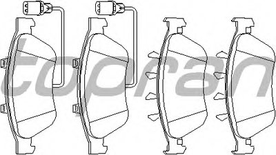 Комплект тормозных колодок, дисковый тормоз TOPRAN купить