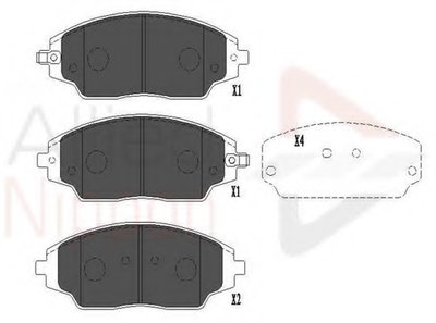 Комплект тормозных колодок, дисковый тормоз ANL Braking COMLINE купить